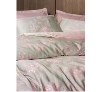 Completo letto - 1 copripiumino 220 x 240 cm + 2 federe 60 x 60 cm - 100% raso di cotone - Cipria