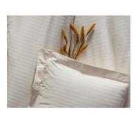 Completo letto - 1 copripiumino 220 x 240 cm + 2 federe 60 x 60 cm - 100% raso di cotone - Ecru