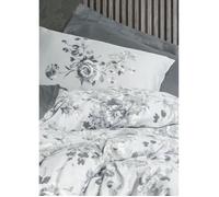 Completo letto - 1 copripiumino 220 x 240 cm + 2 federe 60 x 60 cm - 100% raso di cotone - Grigio