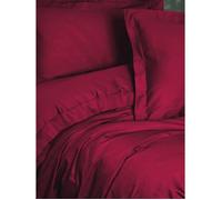 Completo letto - 1 copripiumino 220 x 240 cm + 2 federe 60 x 60 cm - 100% raso di cotone - Rosso