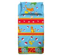 Lenzuola Pokèmon singolo completo letto Pikachu Squirtle una piazza cotone 100%