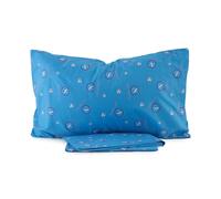 COMPLETO LETTO 100% COTONE 1 PIAZZA SSC NAPOLI ORIGINALE CELESTE BIANCO SINGOLO