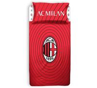 COMPLETO LETTO AC MILAN OFFICIAL UNA PIAZZA CON FEDERA LETTO SINGOLO LENZUOLO