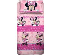 completo letto bambina 1 PIAZZA E MEZZA Minnie Topolina Minni Disney rosa cotone