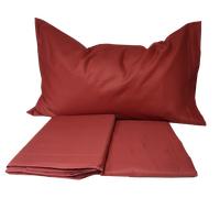 Completo letto cotone percalle lenzuola colorate tinta unita sopra sotto federe