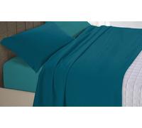 Set Lenzuola Letto Matromoniale Cotone Natural Color, lavorato in Italia - Completo Letto, Lenzuolo Sotto con Angoli, Telo Sopra 90x200cm e Federa con Patella Interna, Marrone/panna