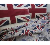 Completo Letto Matrimoniale Fantasia Citta' di Londra 100% Cotone in Fibra Naturale Novita' 2021!!!