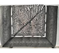 Completo Letto Matrimoniale Flanella Fantasia Zebrato Leopardato