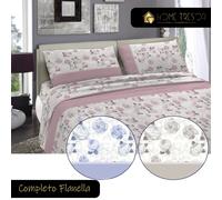 Completo Letto Matrimoniale Flanella Set lenzuola Invernali Cotone Caldo Felpato
