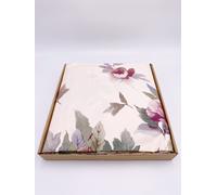 Completo Letto Matrimoniale In Presioso Raso Di Cotone 100% Fantasia Con Rose