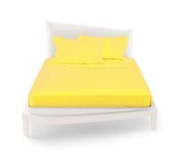 COMPLETO LETTO MATRIMONIALE IRGE TINTA UNITA 2 LENZUOLA COORDINATO COPRICUSCINI