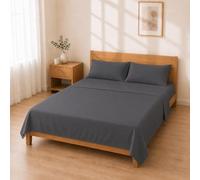 Completo Letto Microfibra 180x200+30 / 260x280 + 50x80 2PCS, Grigio Scuro