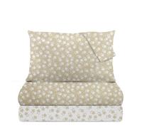 Completo letto piazza 1/2 poli fiore beige