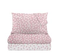Completo letto piazza 1/2 poli fiore rosa