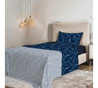 COMPLETO LETTO PIAZZA E MEZZA NO STIRO FANTASY - Prodotto in Italia - Microfibra - Sopra 180x270 cm, Sotto 120x200 cm con Angoli Elasticizzati 25 cm, Federa 50x80 cm - Vortex