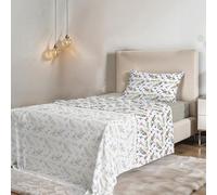COMPLETO LETTO PIAZZA E MEZZA NO STIRO FANTASY - Prodotto in Italia - Microfibra - Sopra 180x270 cm, Sotto 120x200 cm con Angoli Elasticizzati 25 cm, Federa 50x80 cm - Provenza