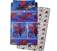 Completo Letto Singolo 3pz Spiderman Lenzuolo Sopra/Sotto con angoli+Federa