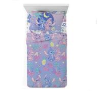Completo letto singolo cotone Disney Stitch in cotone