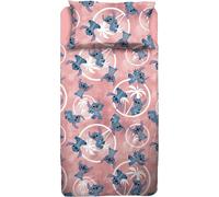 Completo letto singolo Hermet motivo Stitch, set lenzuola in cotone