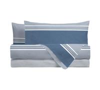 Completo letto singolo stampato geometrico azzurro Blu