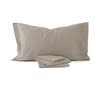 Laura Biagiotti Completo letto Percalle in cotone tinta unita Tortora