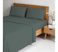 Completo letto WATER WASHED Matrimoniale in Microfibra, Set Lenzuola Letto Matrimoniale 4 pezzi Lenzuolo Sotto con Angoli 170x200, Lenzuolo Sopra 240x270, Coppia federe - SALVIA