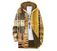 Completo lungo per uomo inverno autunno termico spesso felpa con cappuccio basic outfit uomo 2025 moda, Z-973 Giallo Senape, L
