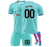 Completo Maglia da Calcio per Bambini Stagione 2024/2025 - Maglia Personalizzabile con Numero e Nome - Kit Completo casa/Trasferta + Pantaloncini e Calzettoni A