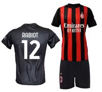 Completo Milan Adrien Rabiot 12 Maglia Replica Ufficiale Autorizzata 2025-2026