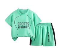 Completo Neonato Estivo,Abbigliamento Set per Bambini Estivi di Magliette Completivi da Bambino Spiaggia con Bretelle 2 Pezzi Tuta Ginnastica Casual Mare