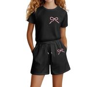 Completo Neonato Estivo,Completo Estivo Bambina Outfit Abbigliamento Set per Il Tempo Libero di 2 Pezzi con Tuta da Ginnastica Eleganti Ragazze 1-4 Anni