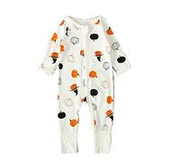Completo Neonato Halloween Costumi Bambino Tutina Tutine Cotone Divertente Pipistrello con Cappuccio Set Vestito Zucca Costumes Scheletro Neonatos Felpa Pagliaccetto