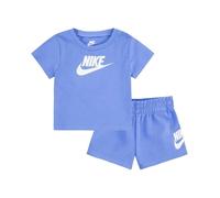 Completo nike bambino t-shirt e shorts azzurro e bianco