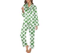 Completo notte donna stampato top maniche lunghe e pantaloni set confortevole e dolce per la casa il sonno