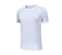 Completo Palestra Uomo - Maglietta Sportiva da Uomo A Maniche Corte con Scollo Rotondo per Escursioni All'Aperto Abbigliamento Sportivo da Corsa E Fitness (White M)