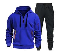 Completo Palestra Uomo Tuta Uomo Completo Invernale Felpe con Cappuccio e Zip e Pantaloni Tuta Uomo FelpatI Tute da Ginnastica Uomo Tute Traspirante Cotone Felpato Completo Tuta Sportiva Uomo