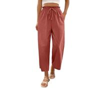 Completo Pantalone E Top Lino Morbidi Taglie Elasticizzati Leopardati Gamba Pants Rosa Principe Modello Spiaggia Pizzo Chi Elettrico Acqua Media Figura Sfrangiati Training