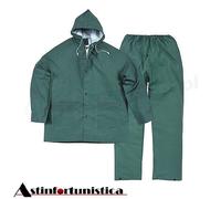 COMPLETO PANTALONE GIACCA IMPERMEABILE ANTIPIOGGIA CAPPUCCIO PIOGGIA ANTISTRAPPO