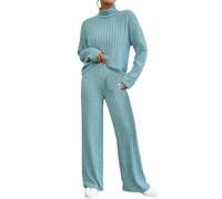 Completo Pantaloni E Maglia Donna Curvy Comode Tuta Da Casa Invernale Casual Completo 2 Pezzi Set Da Salotto Elegante Completo In Maglia Leggera Anziana Oversize Complete Sportiva Morbida Tute Outfits
