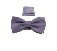 Completo papillon uomo e fazzoletto seta pochette tinta unita made Italy