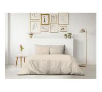 COMPLETO PIUMINO LOVELY HOME - 220x240 cm - 100% COTONE - BEIGE CREMA