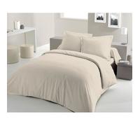 COMPLETO PIUMINO LOVELY HOME - 240x260 cm - 100% COTONE - BEIGE CREMA