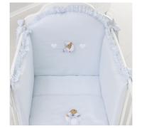 Completo Piumone Sfilabile Lettino Nanan Puccio Nanna 4pz Azzurro