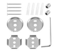 Completo riparazione per asta portasciugamani universale per bagno, staffe in acciaio inossidabile, viti e accessori Viti serraggio per asta portasciugamano universali in argento