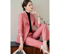 Completo Rosa Cipria Donna Con Giacca Sartoriale E Pantaloni Eleganti CF57981