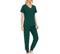 Completo Scrub Donna Maniche Corte Lavabile In Lavatrice Con Tasche Uniforme Da