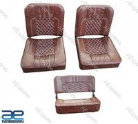Completo Sedile Cuscino Set Diamante Taglio Per Militare Jeep Ford Willys MB Gpw