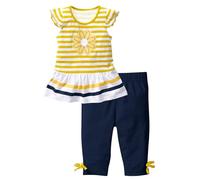 Completo Set 2 Pezzi Bambine e Ragazze Estate Casual Ragazza TShirt Manica Corta e Pantaloni 3/4 Sport Camicetta Elegante Leggero Tops Girocollo Maglietta Solido