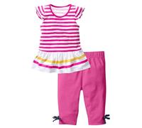 Completo Set 2 Pezzi Bambine e Ragazze Estate Casual Ragazza TShirt Manica Corta e Pantaloni 3/4 Sport Camicetta Elegante Leggero Tops Girocollo Maglietta Solido