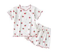 Completo Set 2 Pezzi Bambine e Ragazze Estate Set di Abbigliamento da Casa Estivo TShirt Manica Corta e Pantaloni Bambina Casual Maglietta Camicetta Ragazza 0-8 Anni